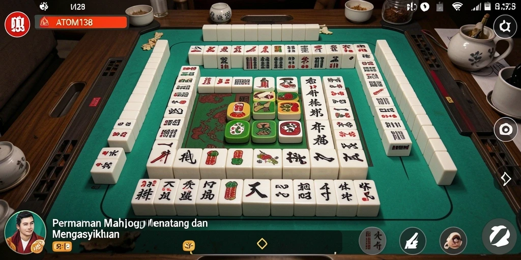 Screenshot gameplay menunjukkan keseruan bermain Mahjong di ATOM138.