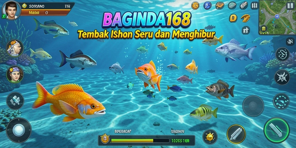 Tampilan gameplay Tembak Ikan yang seru dan menarik di BAGINDA168.