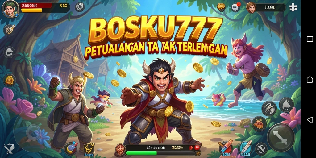 Tampilan gameplay seru dalam BOSKU777 dengan petualangan menantang.