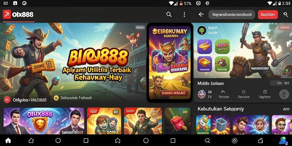 Tampilan antarmuka pengguna OLX888 yang mudah dan user-friendly.