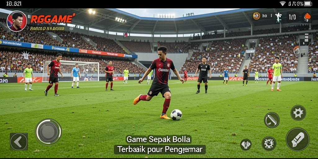 Tampilan gameplay RPGAME yang menegangkan di lapangan sepak bola.